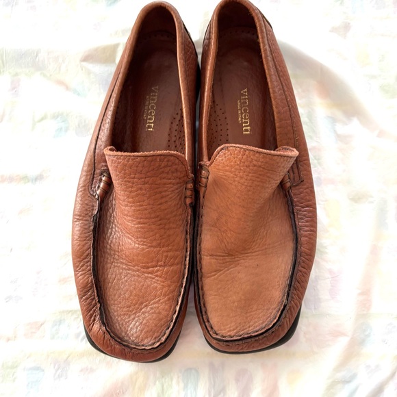 NWOT Vincenti Brown Leather Soft Calf Skin Loafers Made in Italy SZ 11 - Picture 12 of 15